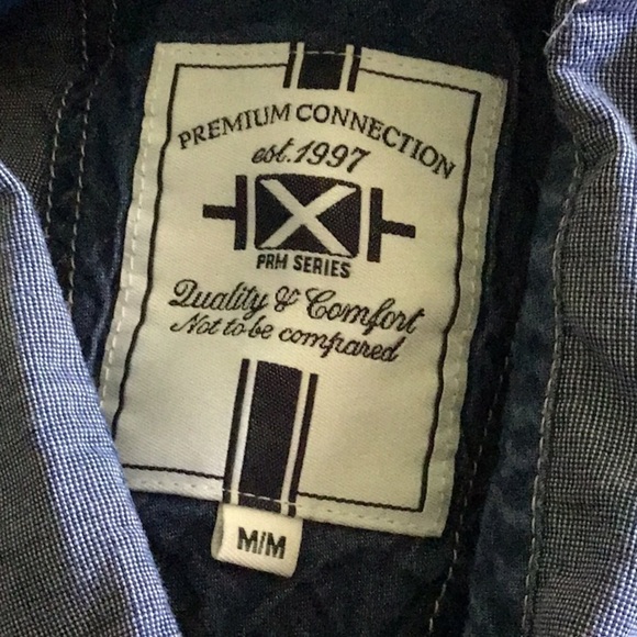 Txt blue button front shirt medium - Picture 7 of 9